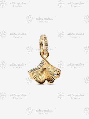 Pandora Gingko Leaf Dangle Charm
